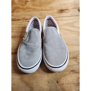 Mens Gray Vans Size 10 Pop Cush Skateboarding Suede Top SAME DAY SHIP